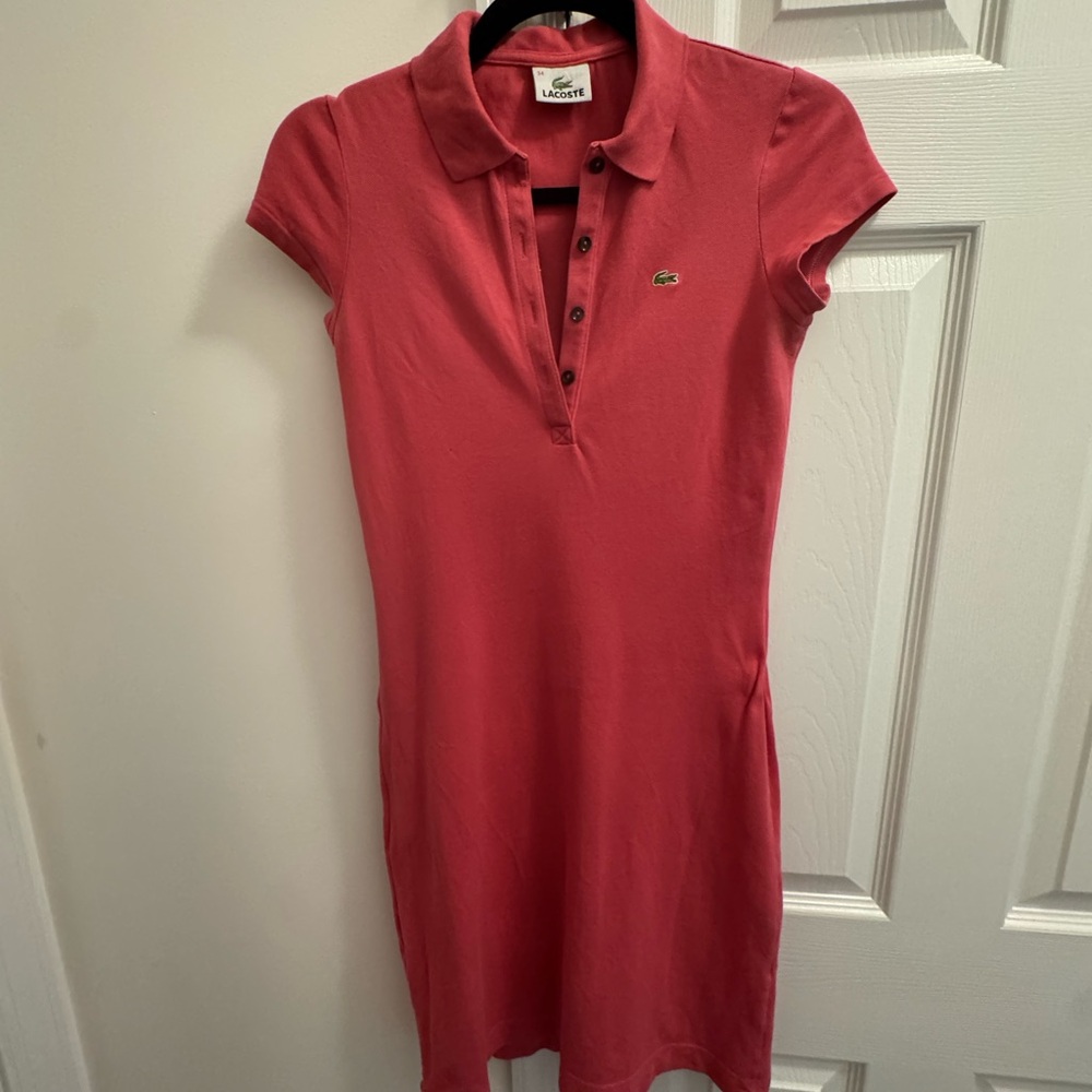 Lacoste Pink Polo Mini Dress Casual